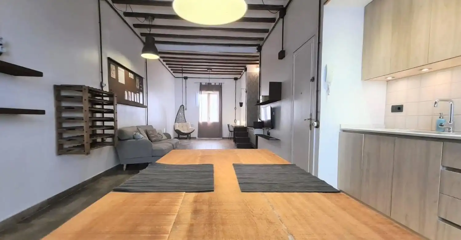 Living room of Lofts for sale in Barcelona  with Air Conditioner, Oven and Balcony
