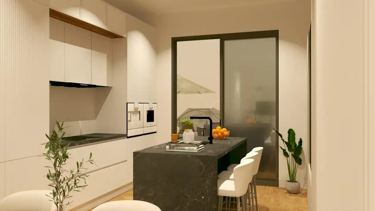 Kitchen of Flat for sale in  Palma de Mallorca  with Air Conditioner, Terrace and Furnished