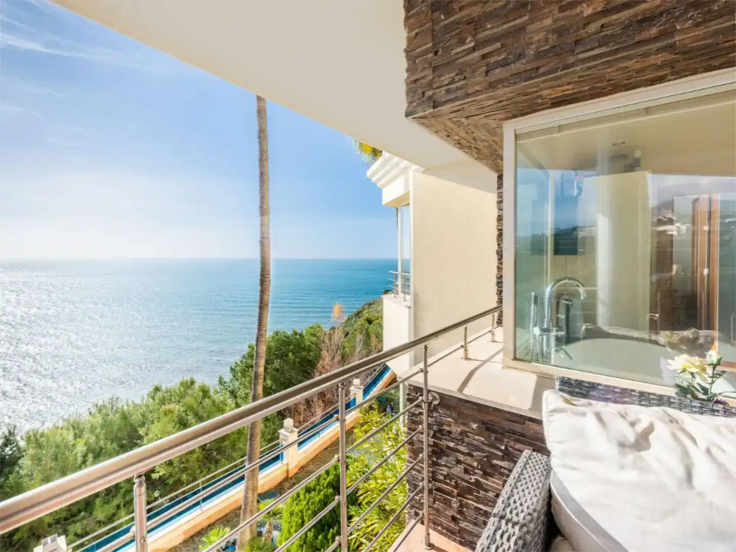 Terrasse von Wohnung zum Verkauf in Torrox mit Klimaanlage, Schwimmbad und Balkon