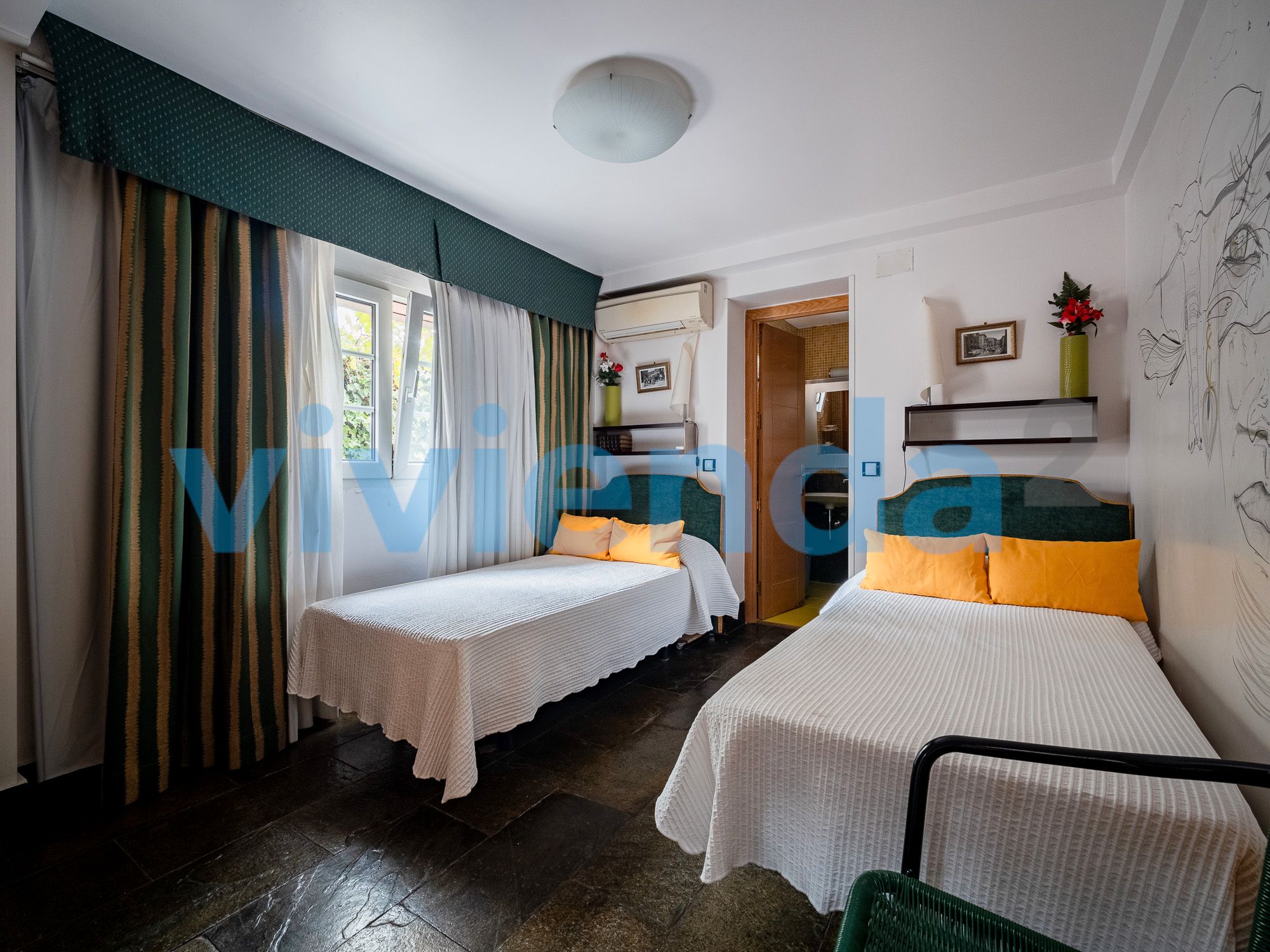 Bedroom of House or chalet for sale in  Madrid Capital  with Air Conditioner, Heating and Storage room