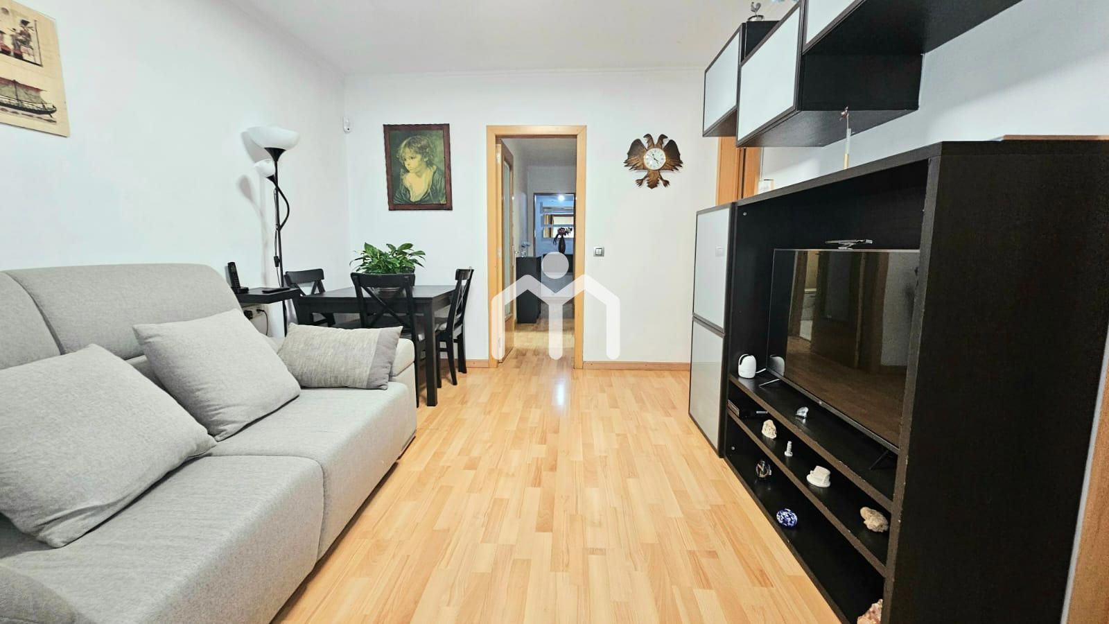 Living room of Flat for sale in Badalona  with Heating, Parquet flooring and Terrace