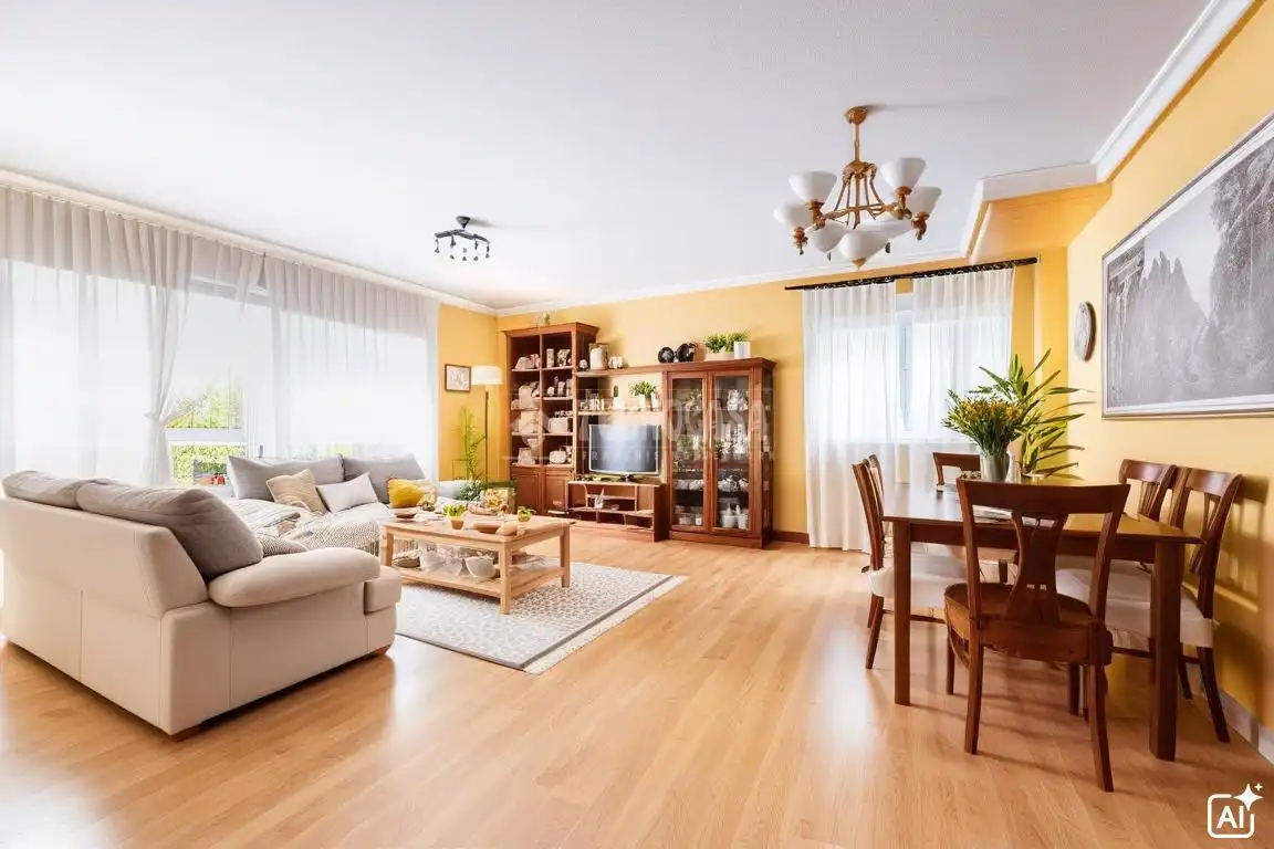 Sala de estar de Casa adosada en venta en Torrelodones con Calefacción, Jardín privado y Terraza