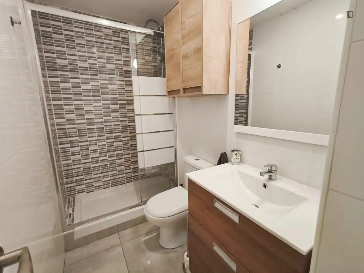 Baño de Apartamento de alquiler en Barcelona con Aire acondicionado, Amueblado y Horno