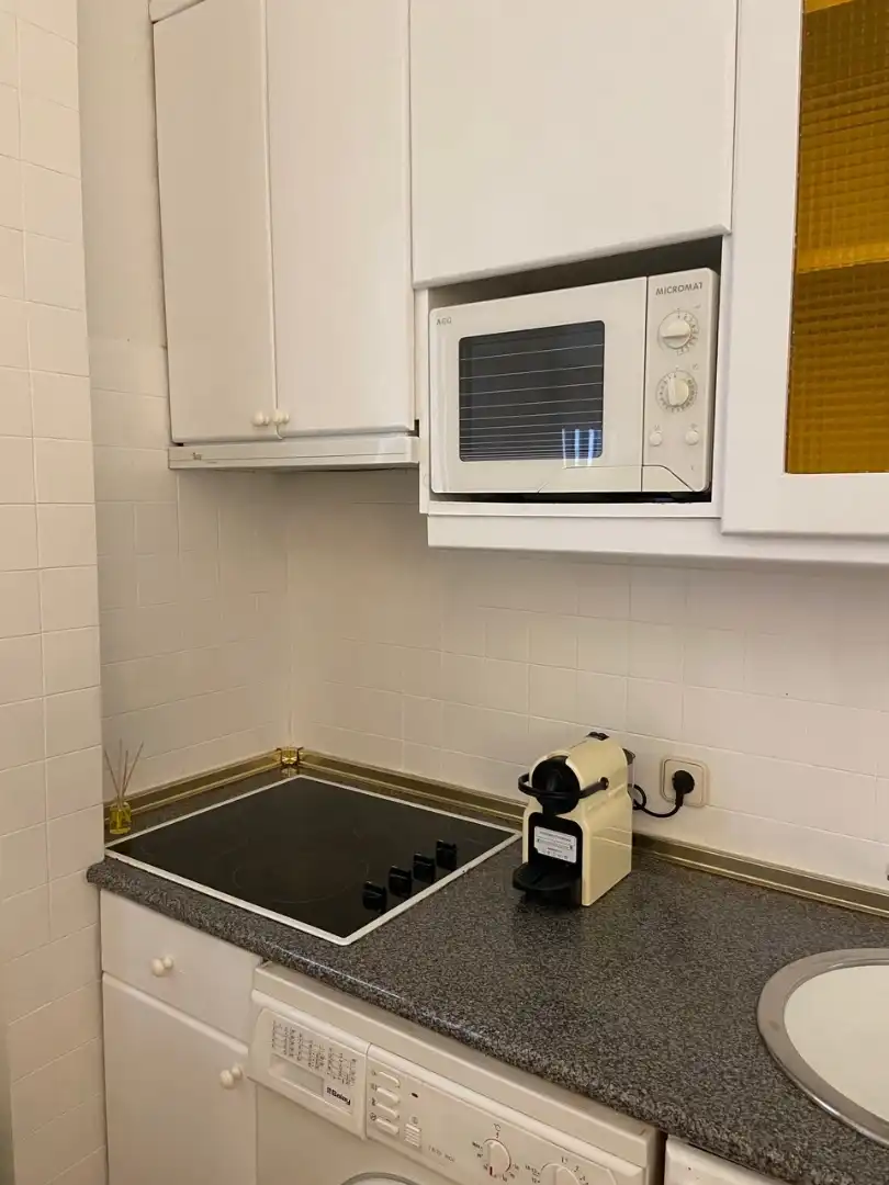 Cuina de Apartament de lloguer en Madrid amb Calefacció, Moblat i Forn
