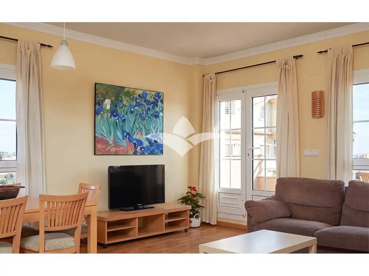 Living room of Attic for sale in Oliva  with Air Conditioner, Parquet flooring and Terrace
