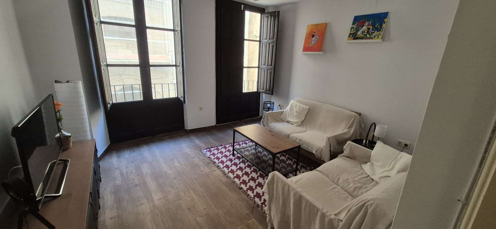 Sala d'estar de Apartament per a compartir en  Granada Capital amb Aire condicionat, Calefacció i Terrassa