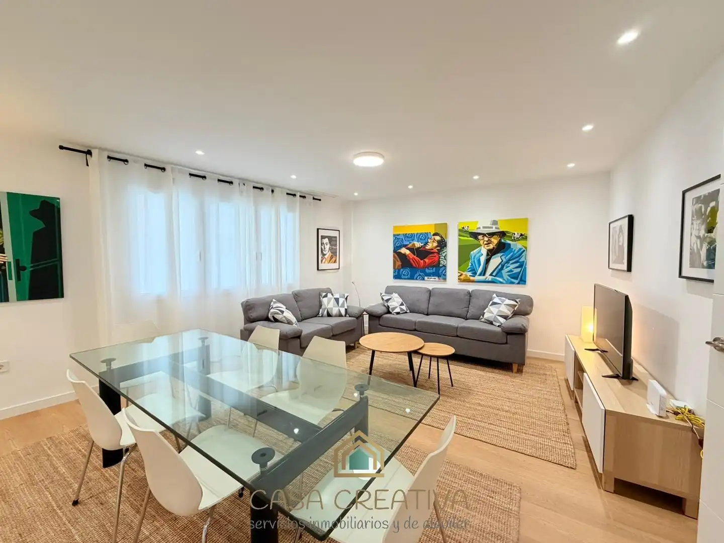 Sala de estar de Piso de alquiler en Valencia con Aire acondicionado, Calefacción y Terraza