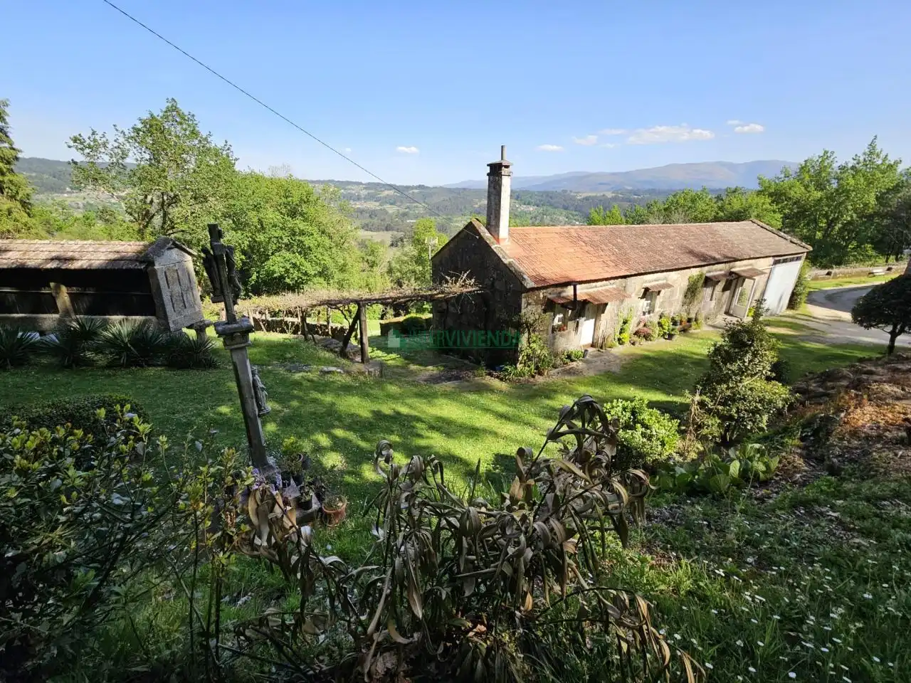 Jardín de Finca rústica en venta en A Cañiza   con Calefacción, Jardín privado y Terraza