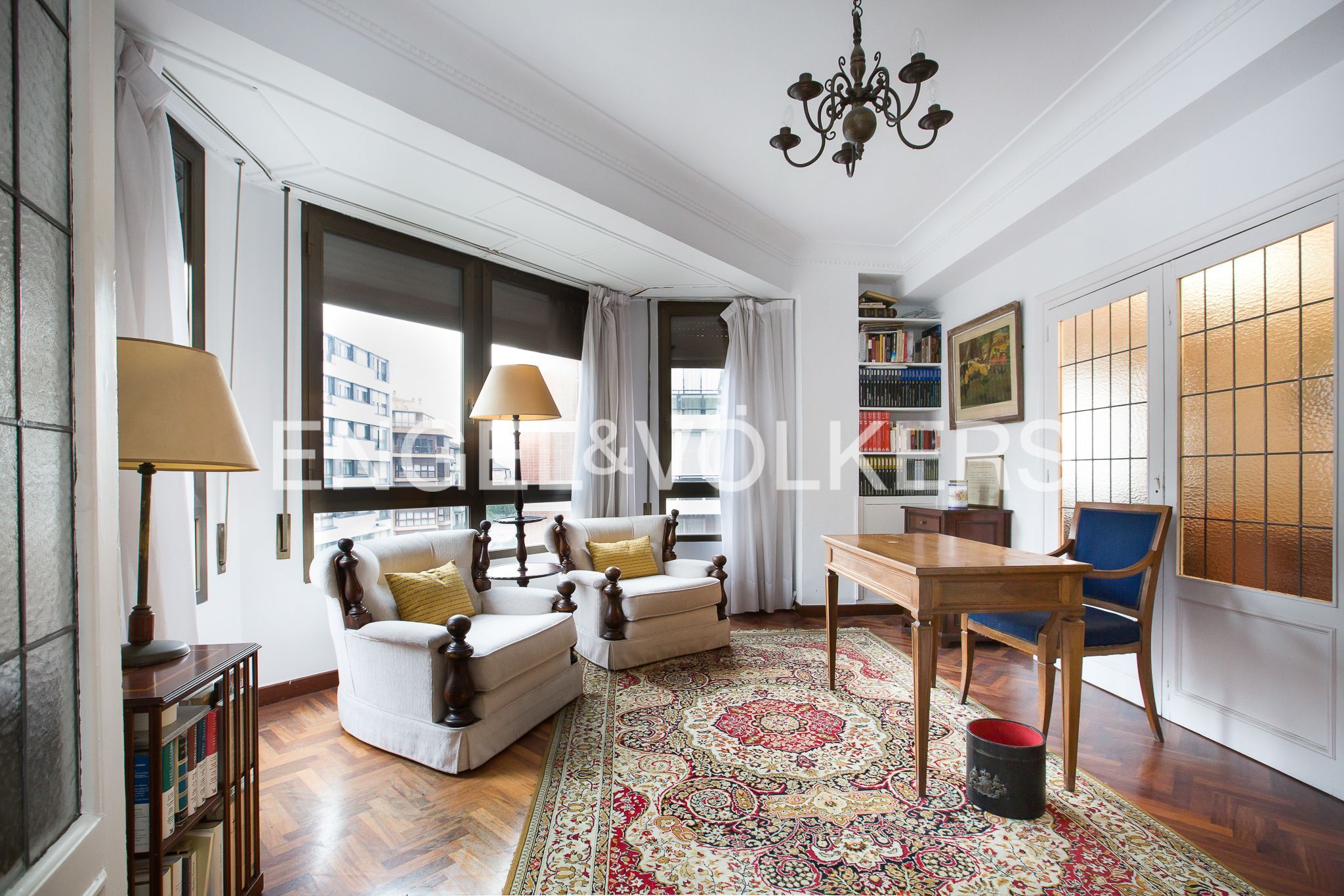 Sala d'estar de Apartament en venda en Getxo  amb Calefacció, Parquet i Terrassa