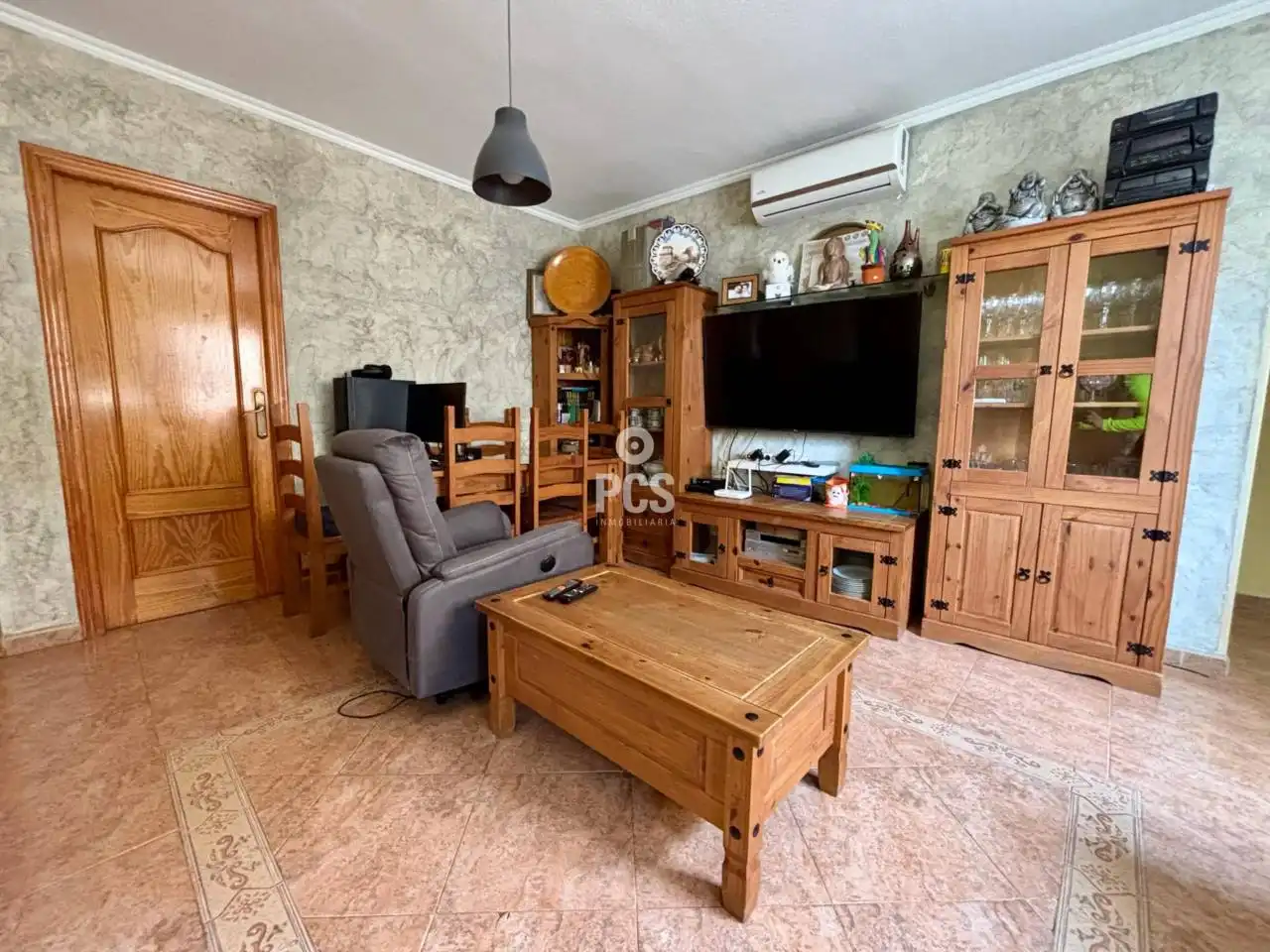 Sala de estar de Piso en venta en Mazarrón con Terraza, Trastero y Amueblado