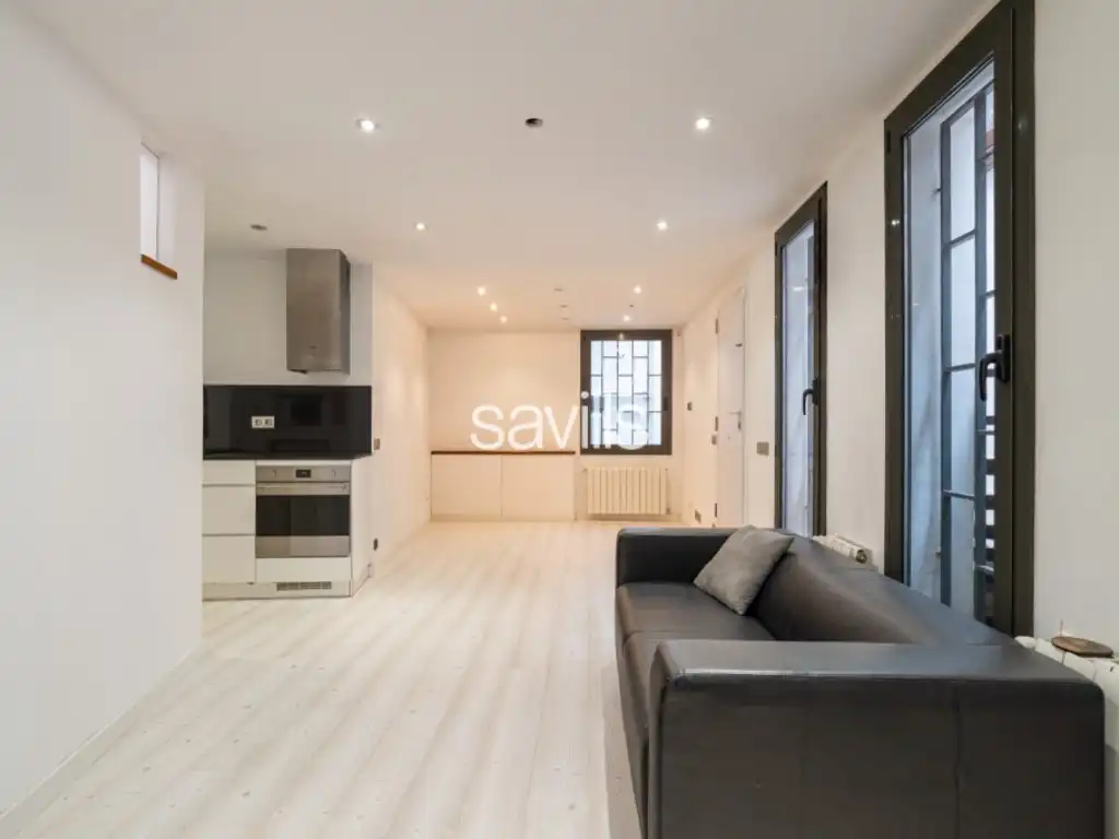 Sala de estar de Casa o chalet de alquiler en Barcelona con Horno