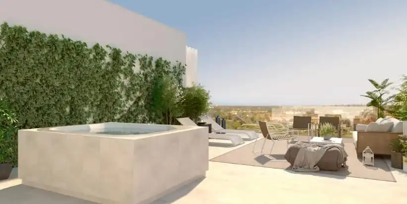 Terraza de Apartamento en venta en Sotogrande con Aire acondicionado, Parquet y Horno