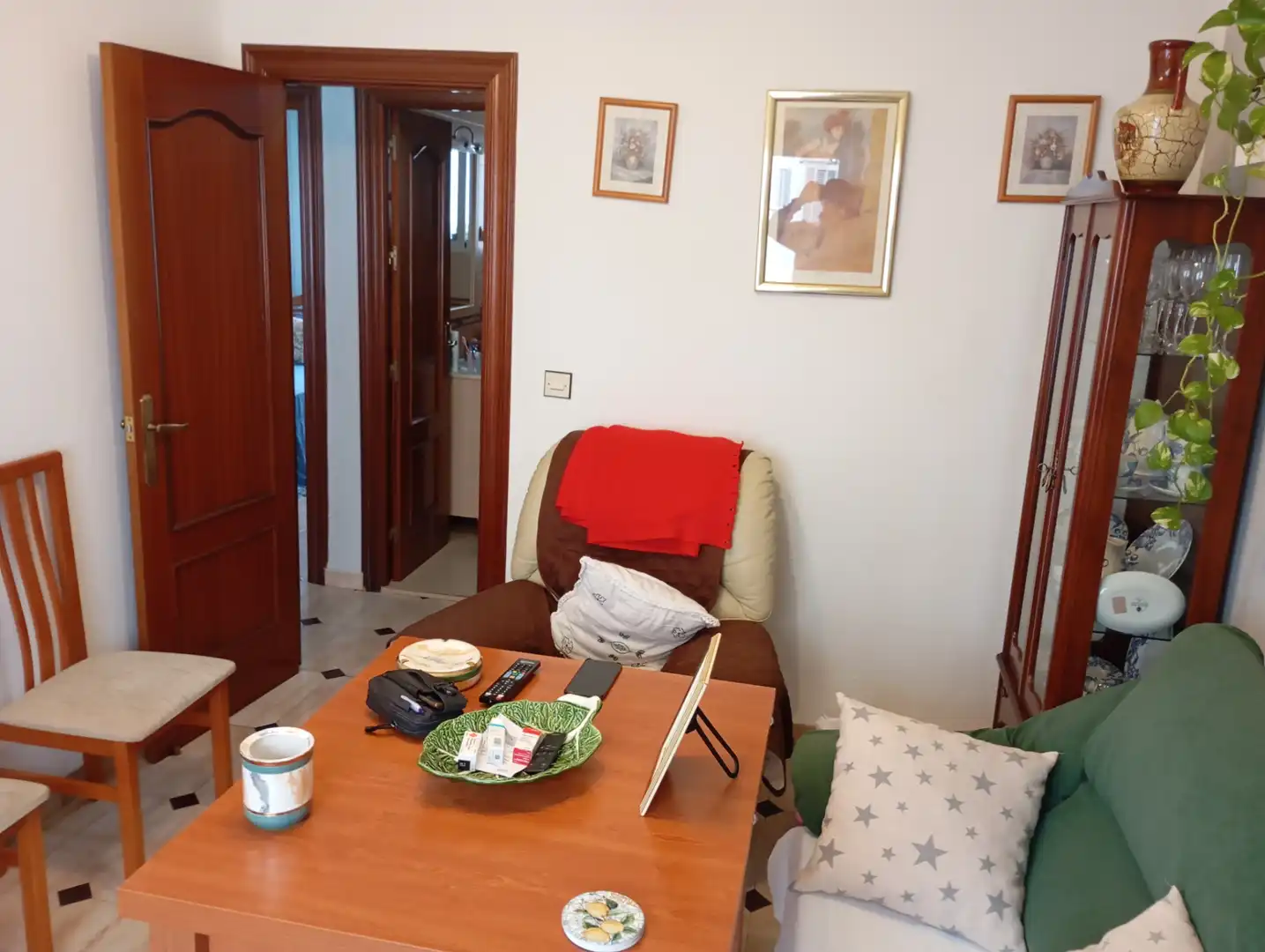 Living room of Flat for sale in Málaga  with Air Conditioner, Terrace and Furnished