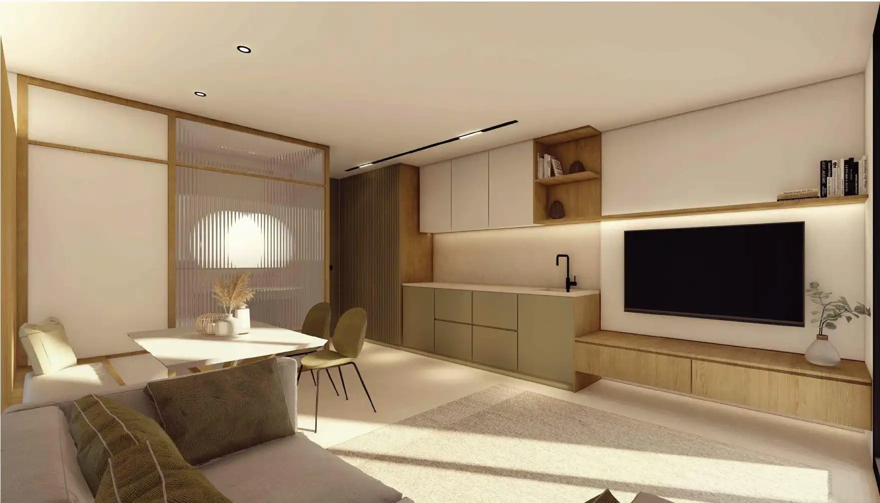 Wohnzimmer von Wohnung zum Verkauf in Sabadell mit Heizung, Privatgarten und Terrasse