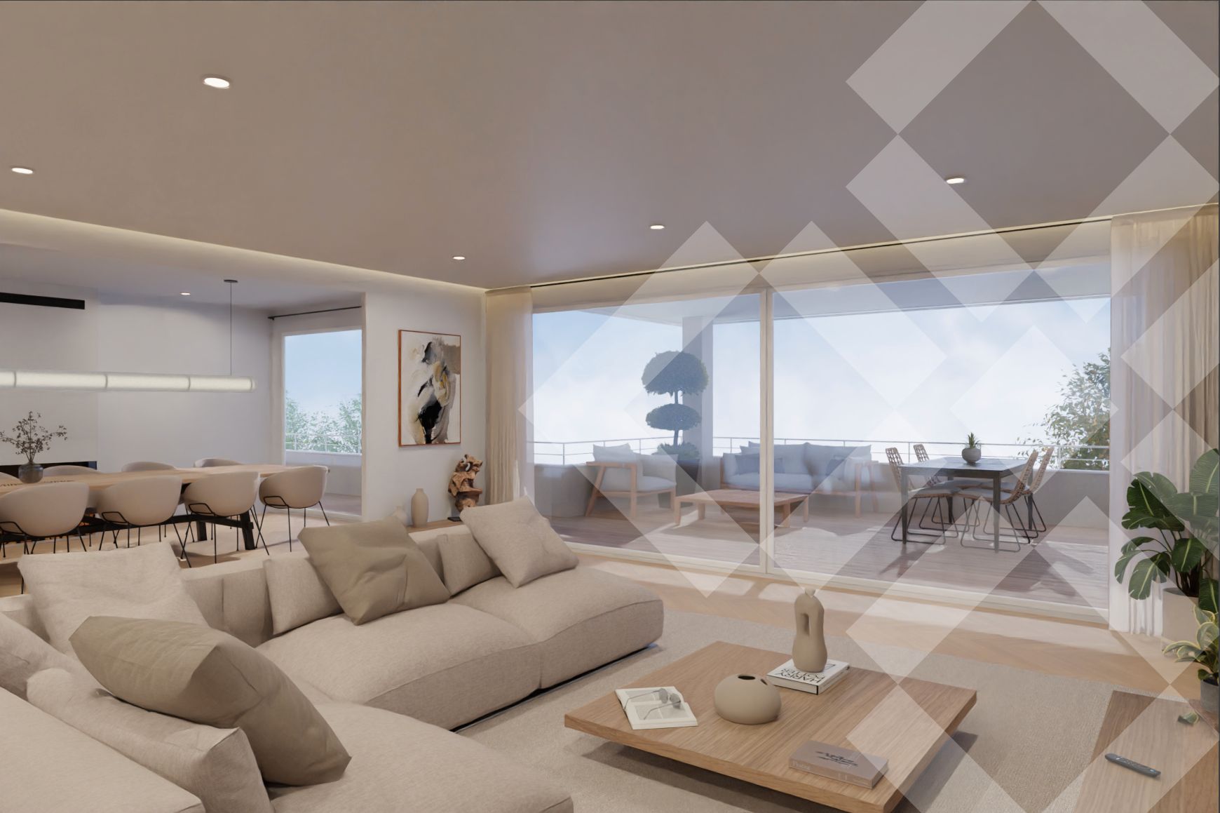 Living room of Apartment for sale in Esplugues de Llobregat  with Air Conditioner, Heating and Private garden