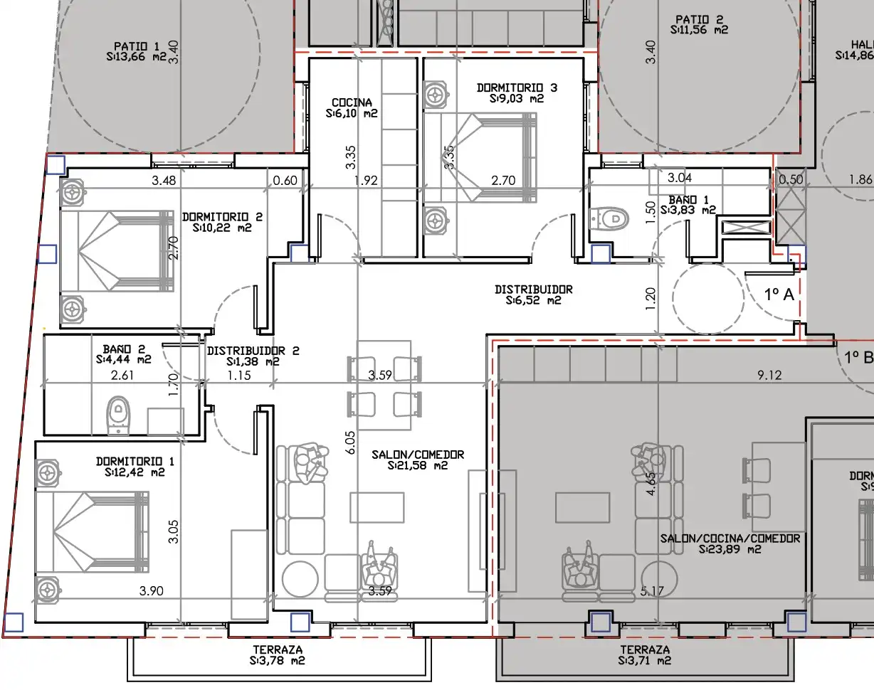 Appartamento con terrazza in vendita a Calle Agustín Rivera 11