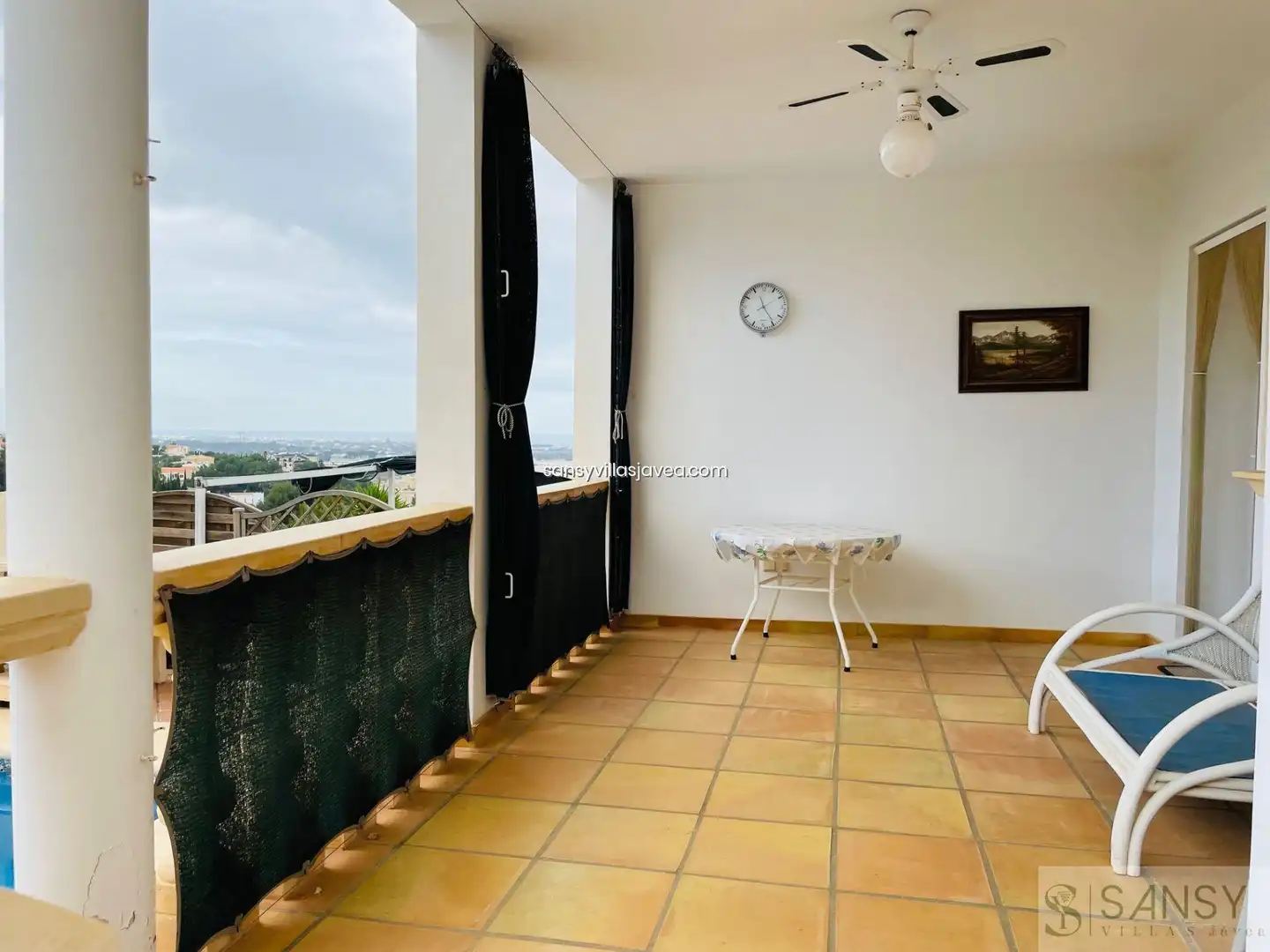 Balcony of Houses for sale in Dénia  with Air Conditioner and Storage room
