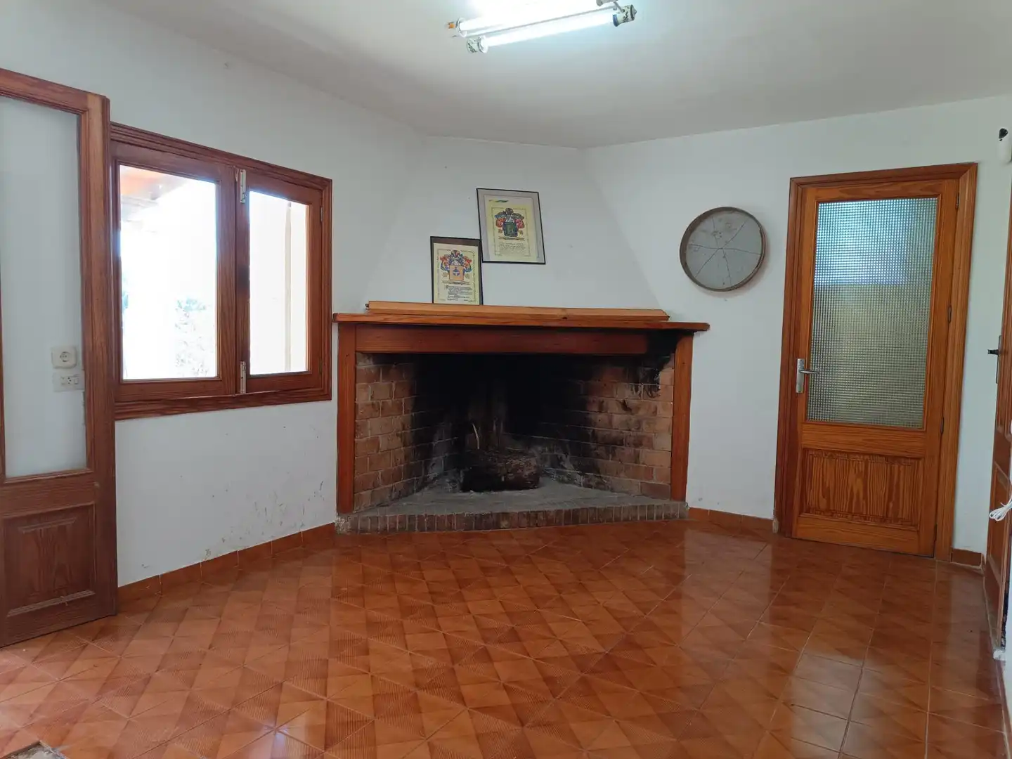 Sala de estar de Finca rústica en venta en Sant Llorenç des Cardassar con Calefacción, Jardín privado y Terraza