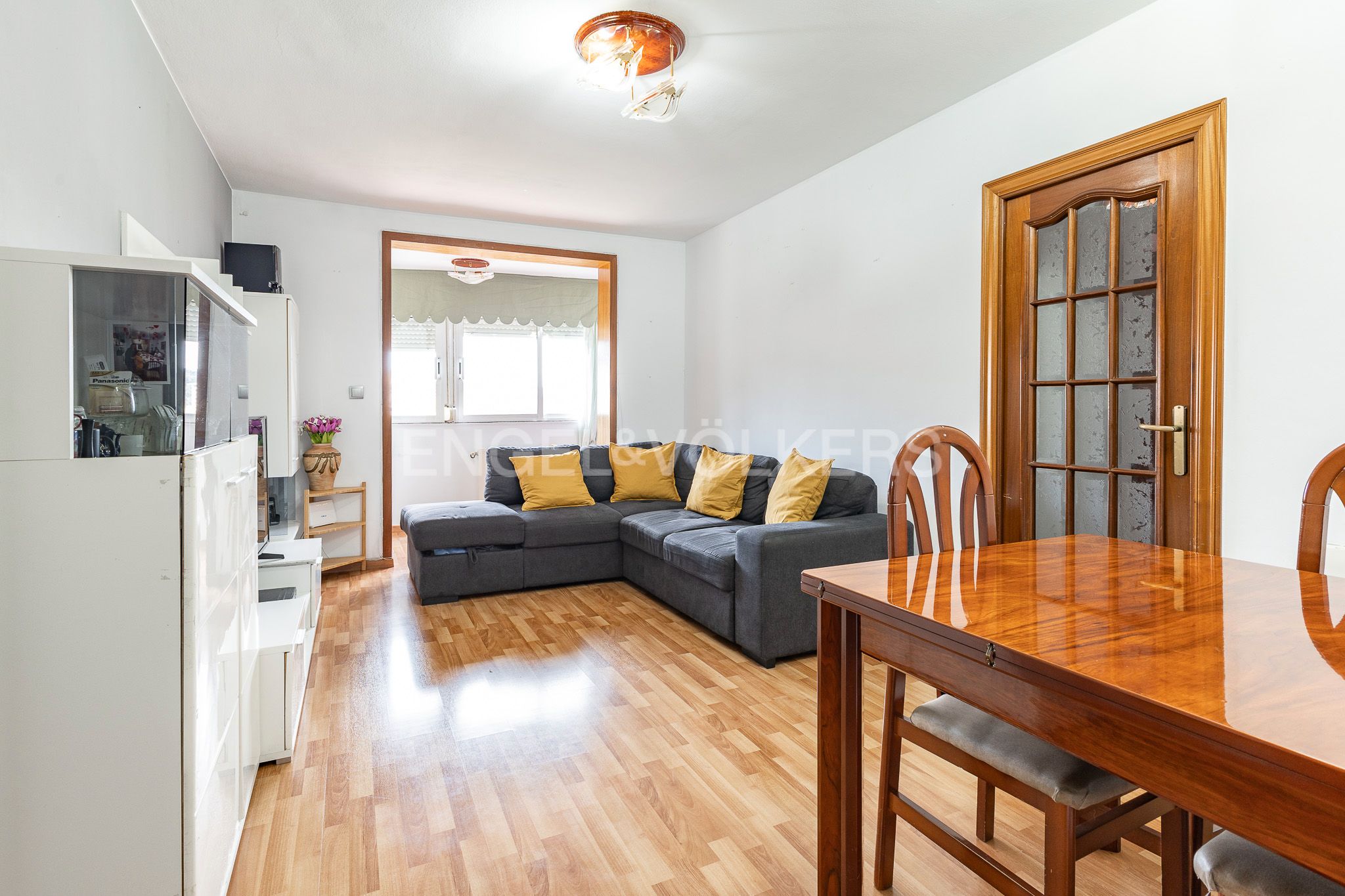 Living room of Apartment for sale in  Barcelona Capital  with Air Conditioner, Heating and Parquet flooring