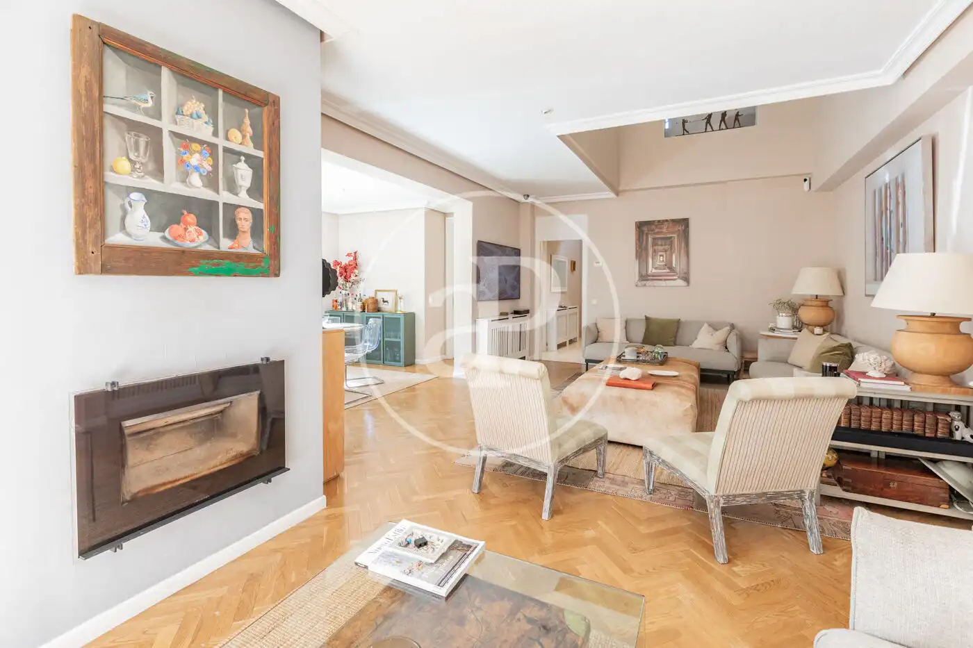 Sala de estar de Casa adosada en venta en Madrid con Aire acondicionado, Calefacción y Jardín privado