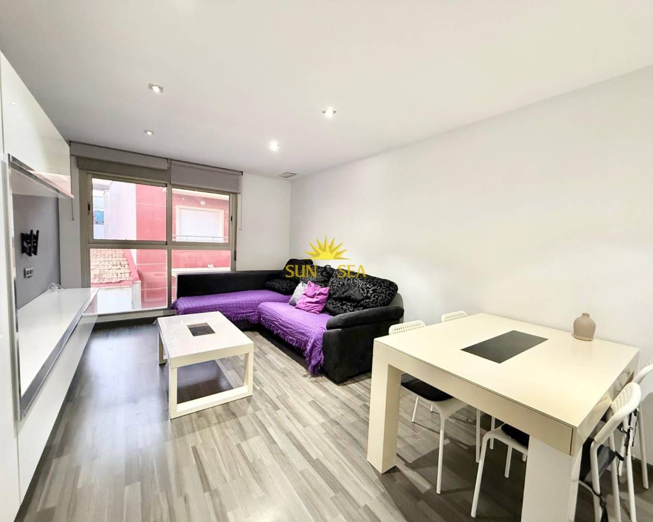 Living room of Apartment to rent in Santa Pola  with Air Conditioner, Heating and Private garden