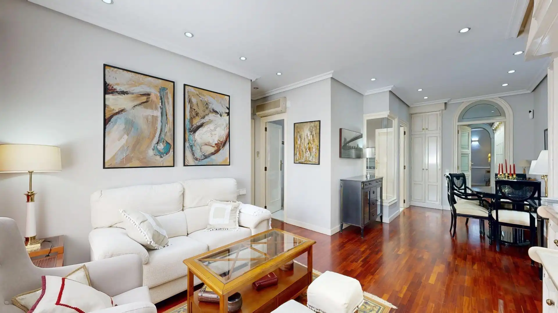 Wohnzimmer von Wohnung zum Verkauf in Valencia mit Klimaanlage, Parkett und Abstellraum