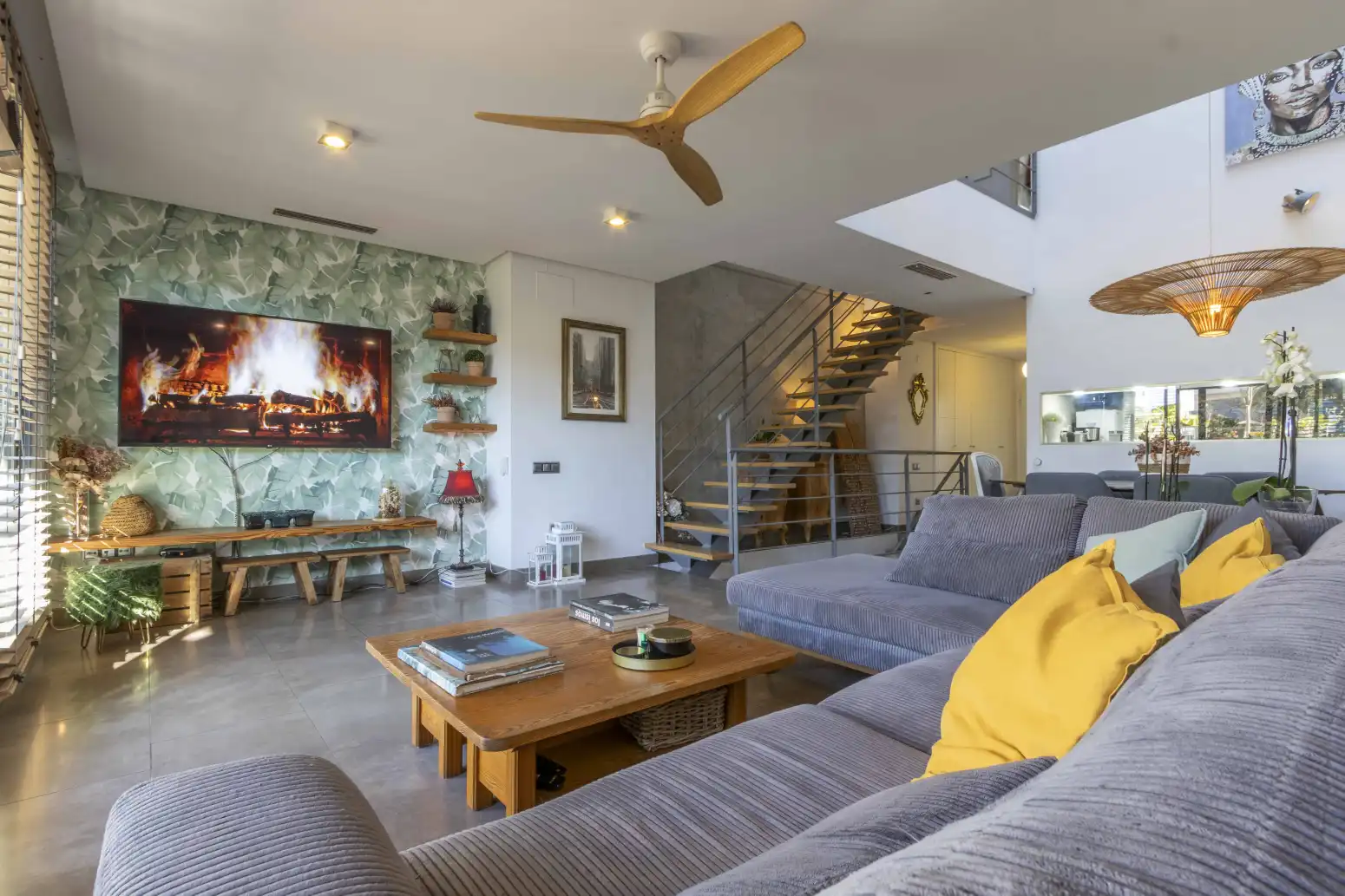Living room of Houses for sale in La Pobla de Farnals  with Air Conditioner, Heating and Private garden