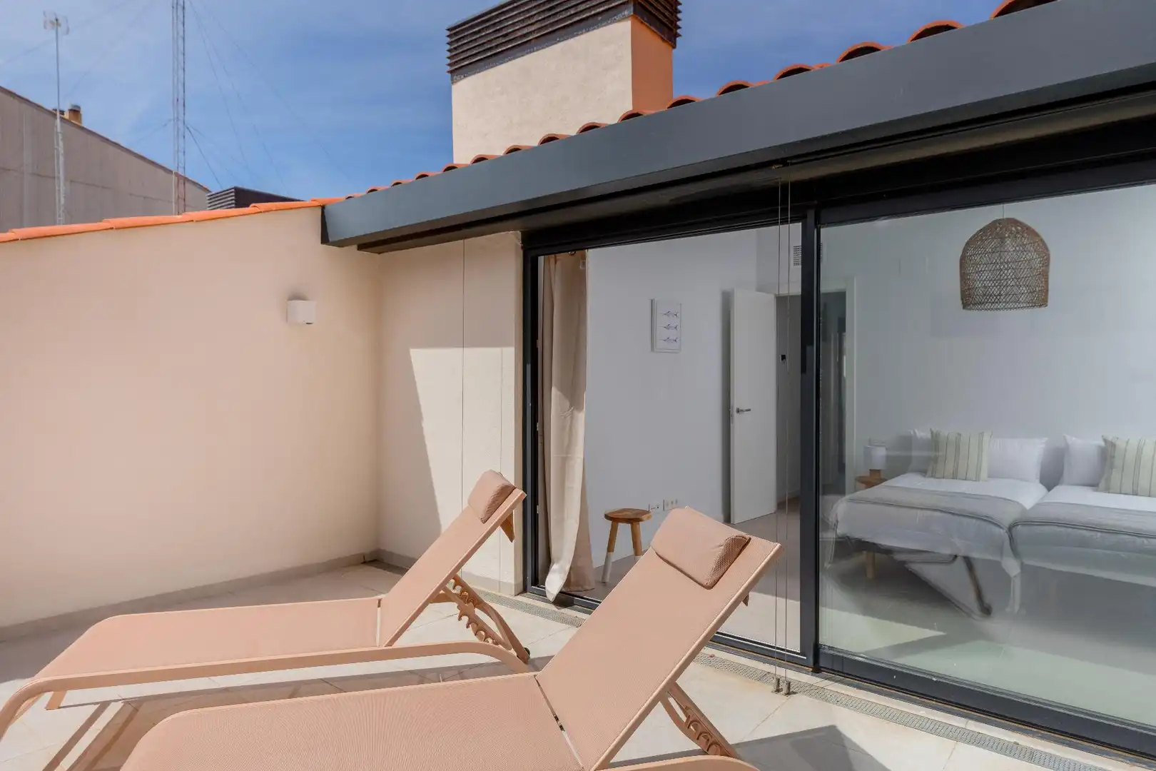 Terrasse von Dachboden zur Miete in Calonge i Sant Antoni mit Klimaanlage, Heizung und Terrasse