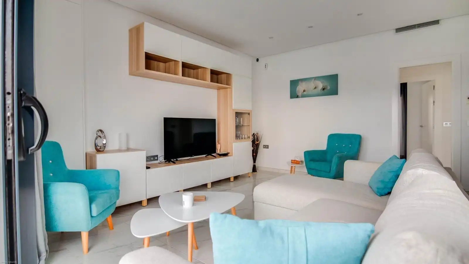 Sala d'estar de Casa o xalet en venda en San Javier amb Aire condicionat, Calefacció i Jardí privat