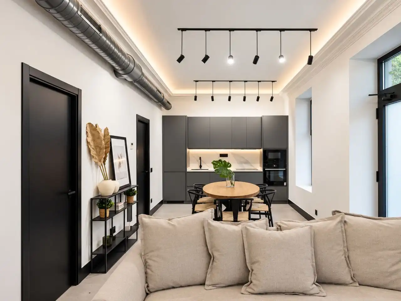 Sala de estar de Apartamento en venta en  Madrid Capital con Aire acondicionado y Terraza
