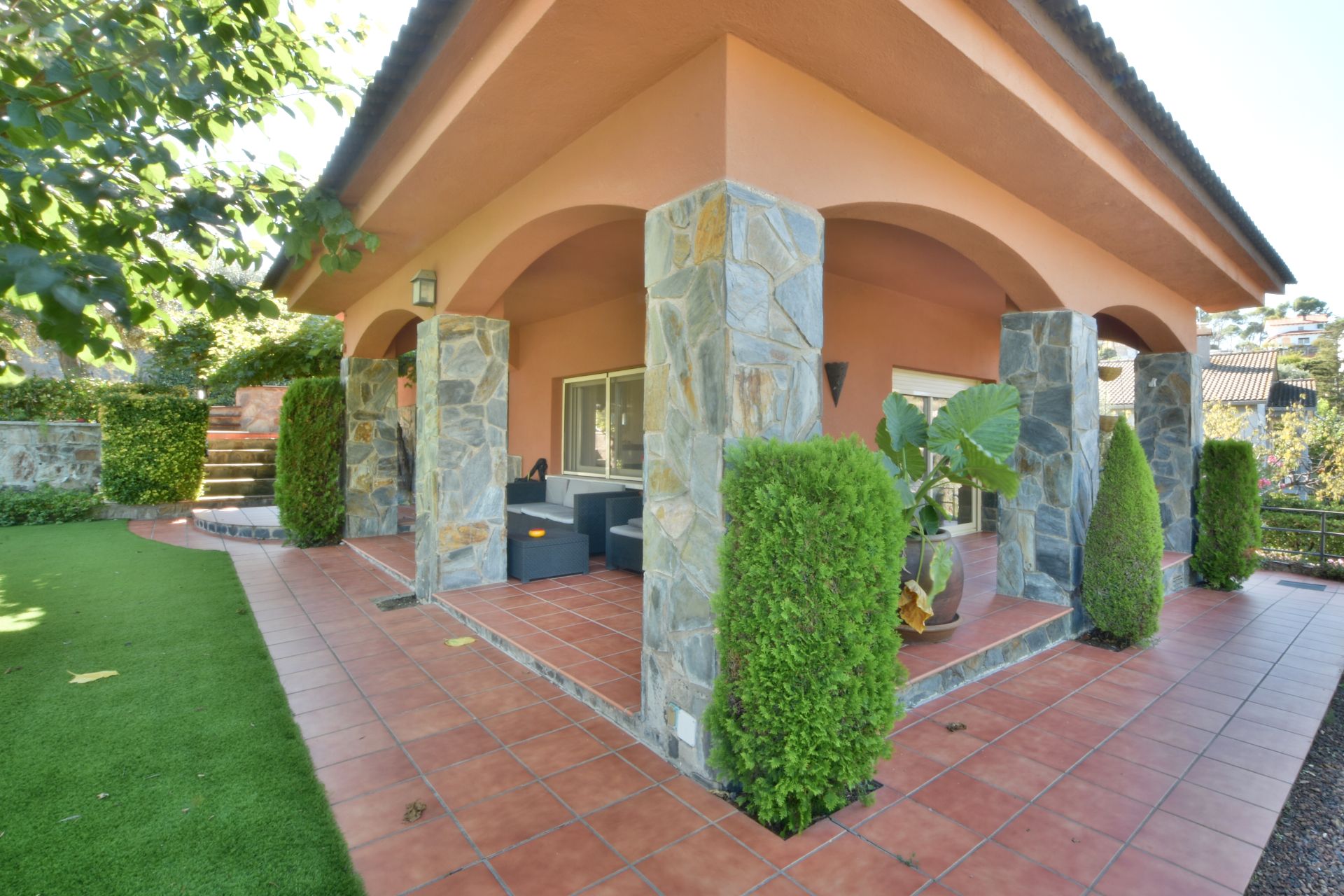 Terrassa de Casa o xalet en venda en Lliçà de Vall amb Aire condicionat, Jardí privat i Parquet