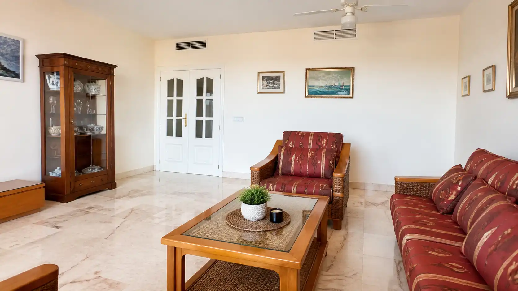 Sala de estar de Apartamento en venta en Mijas con Aire acondicionado, Terraza y Trastero