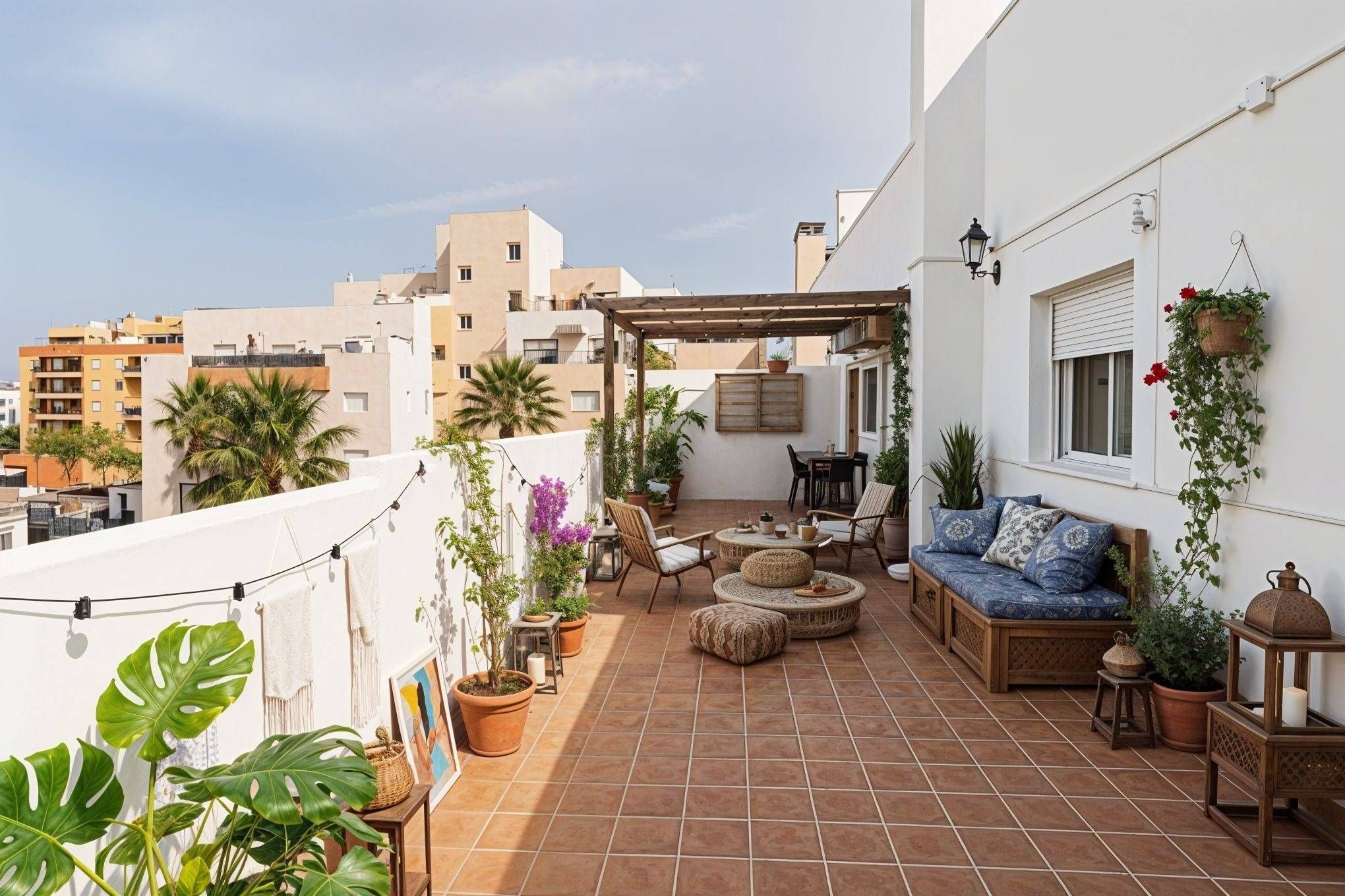 Terrace of Flat for sale in Roquetas de Mar  with Heating, Terrace and Community pool