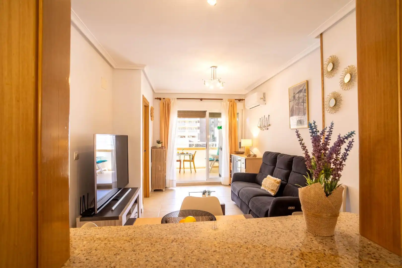Sala d'estar de Apartament en venda en Oropesa del Mar / Orpesa amb Jardí privat, Terrassa i Traster