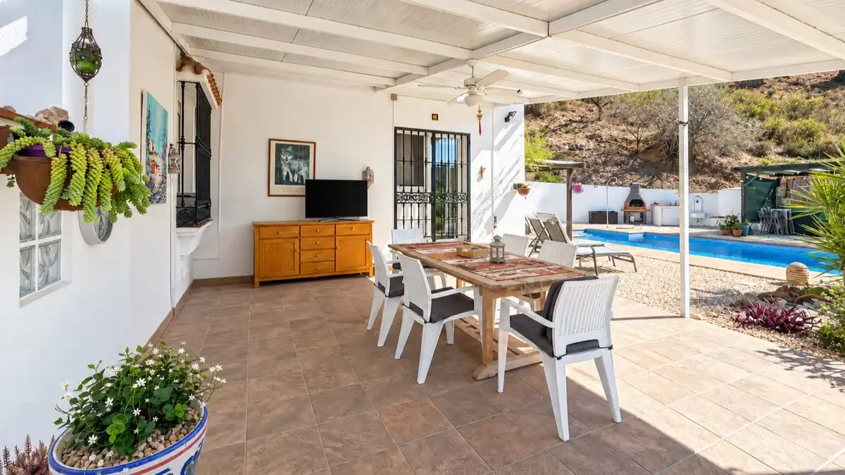 Terrassa de Casa o xalet en venda en Colmenar amb Aire condicionat, Jardí privat i Terrassa