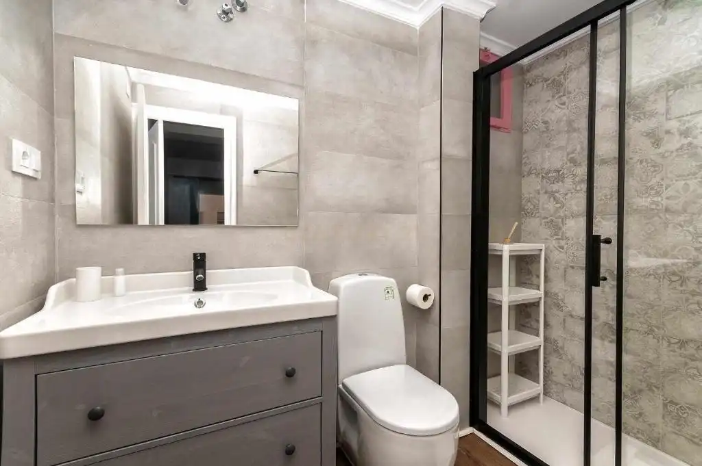Bany de Apartament de lloguer en Calpe / Calp amb Aire condicionat, Forn i Rentadora
