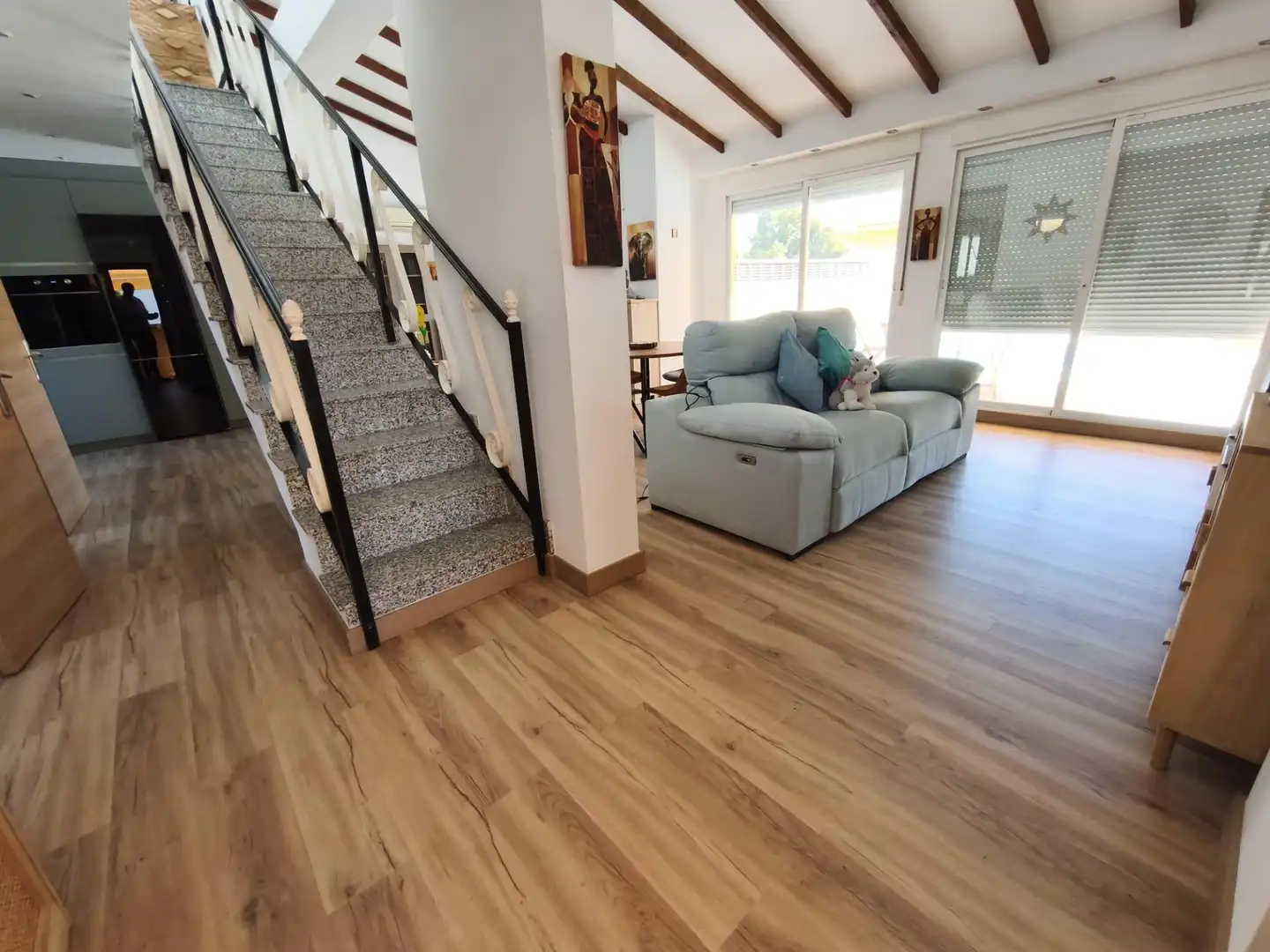 Living room of Detached homes for sale in La Nucia  with Air Conditioner, Parquet flooring and Terrace