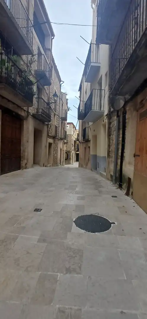 Vista exterior de Casa adosada en venta en Horta de Sant Joan con Balcón