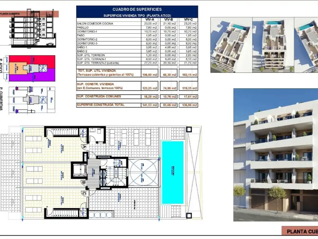 Penthouse with pool for sale in Centro, imagen 15