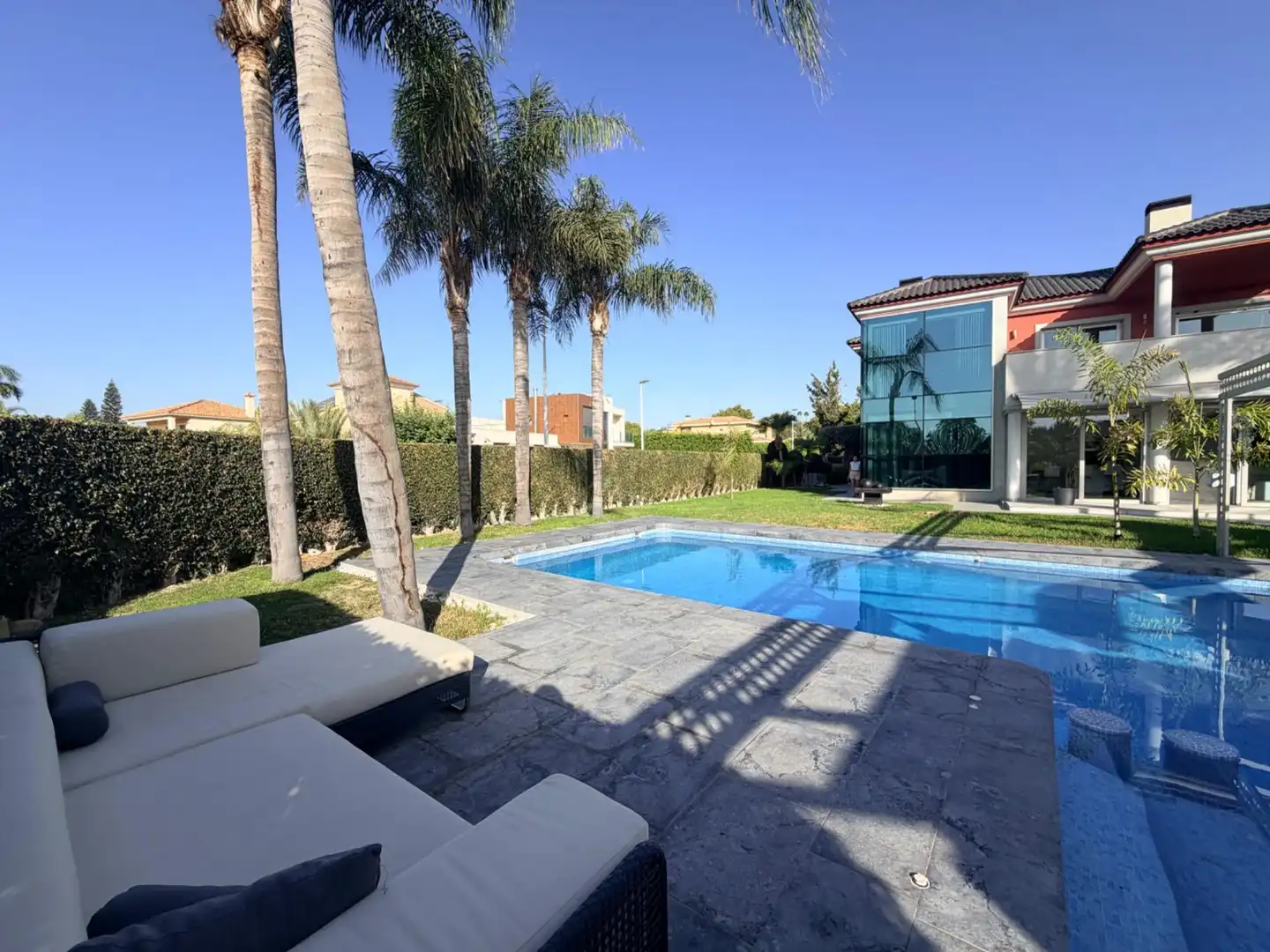 Piscina de Casa o chalet de alquiler en Elche / Elx con Aire acondicionado, Calefacción y Jardín privado