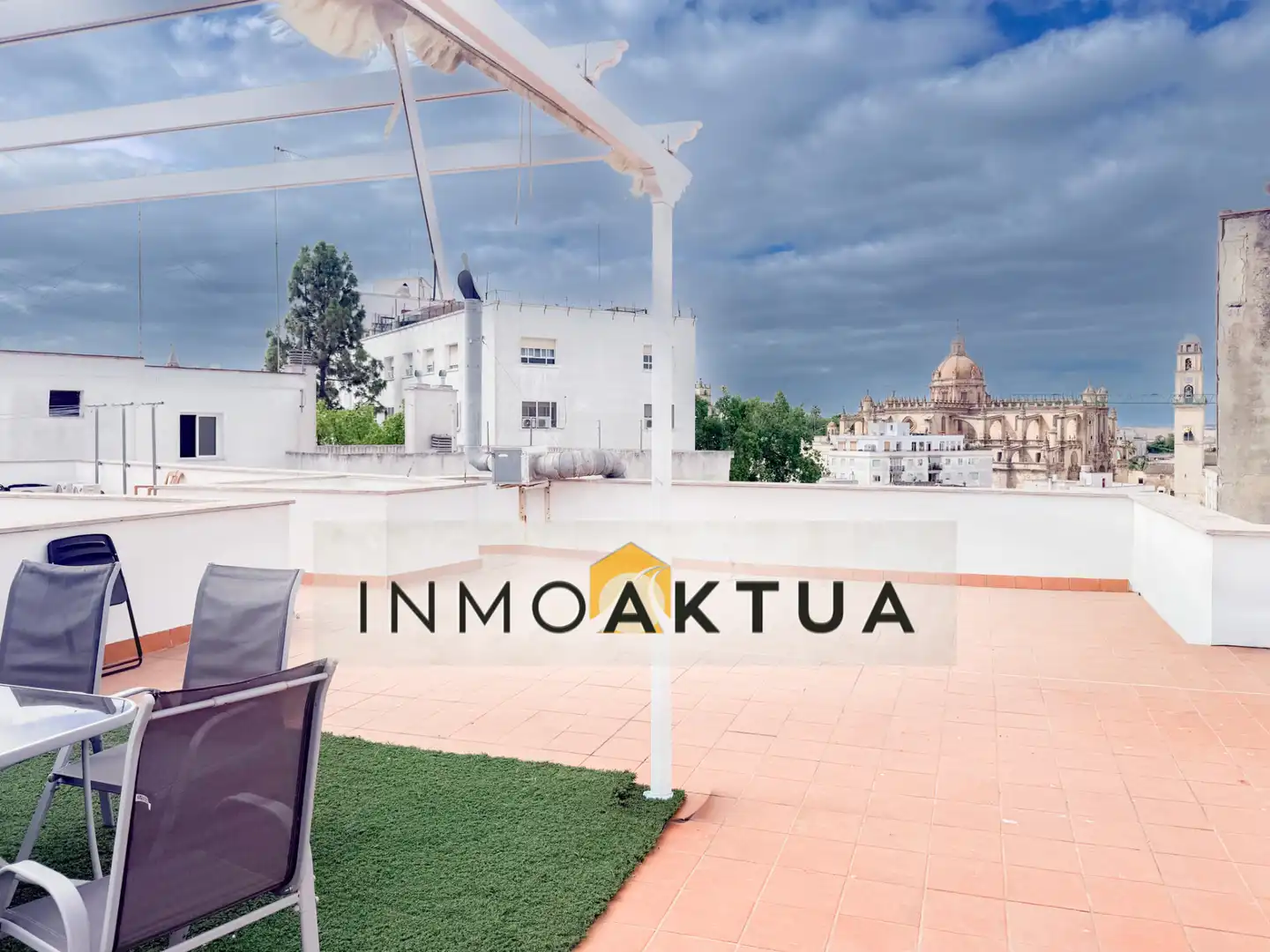 Terraza de Apartamento de alquiler en Jerez de la Frontera con Aire acondicionado, Trastero y Amueblado
