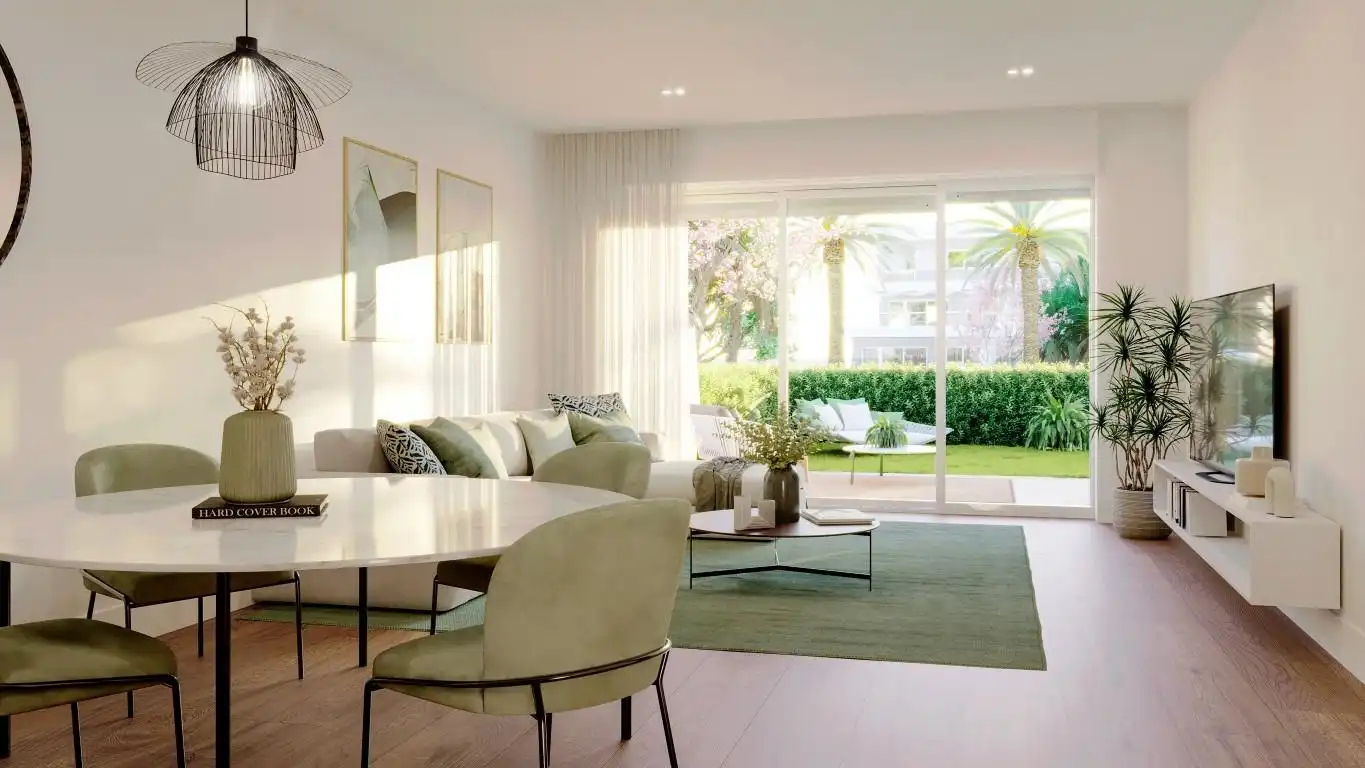 Sala d'estar de Casa o xalet en venda en Elche / Elx amb Aire condicionat, Jardí privat i Terrassa