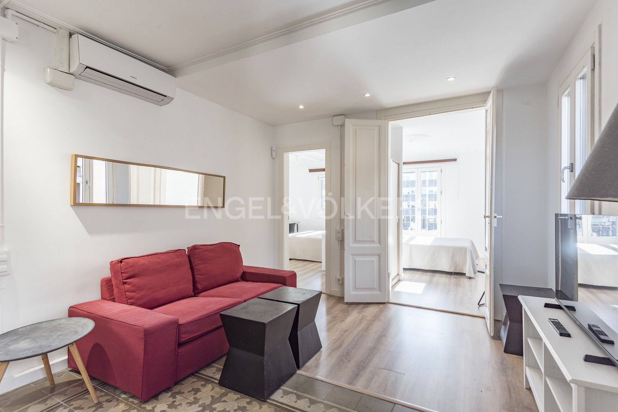 Living room of Apartment to rent in  Barcelona Capital  with Air Conditioner, Heating and Storage room
