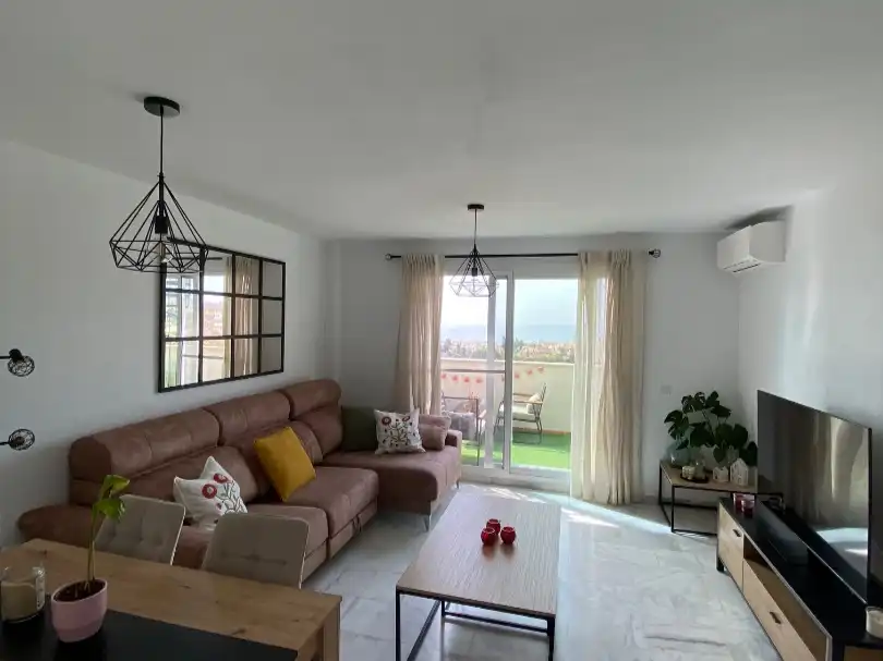 Living room of Attic for sale in Rincón de la Victoria  with Air Conditioner, Terrace and Balcony