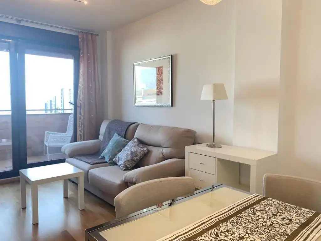 Sala de estar de Piso de alquiler en  Madrid Capital con Aire acondicionado, Calefacción y Terraza