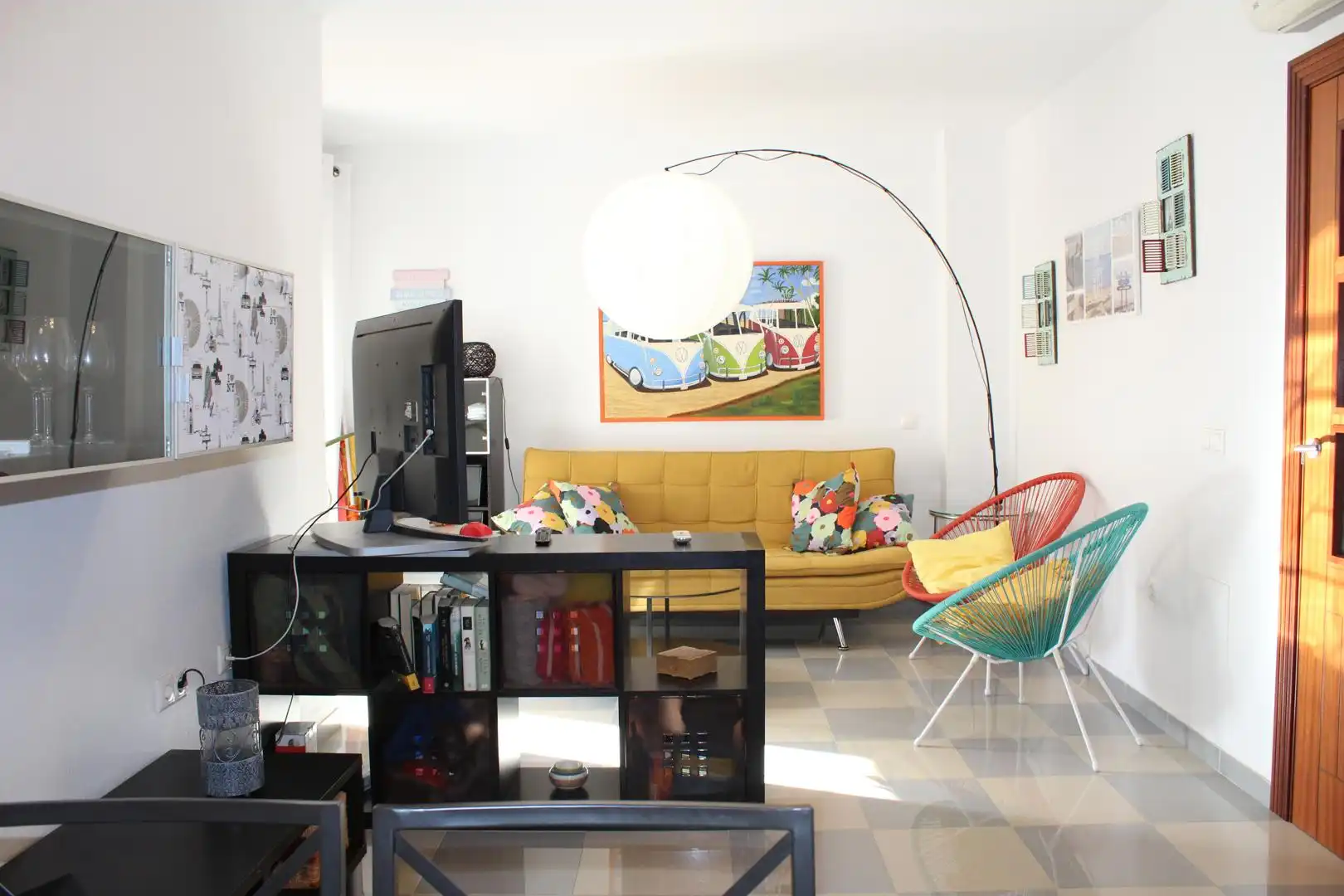 Sala de estar de Apartamento en venta en Roquetas de Mar con Aire acondicionado, Amueblado y Horno