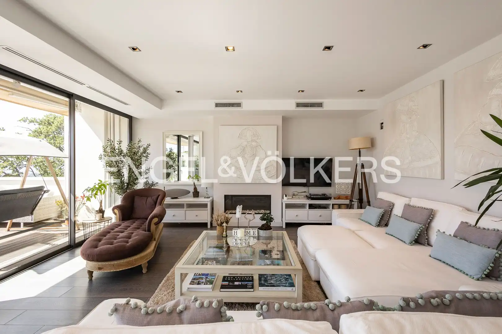 Sala de estar de Casa o chalet de alquiler en Barcelona con Aire acondicionado, Calefacción y Jardín privado