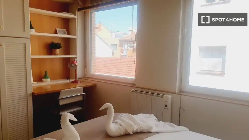 Habitación de Piso de alquiler en Madrid con Aire acondicionado, Calefacción y Amueblado
