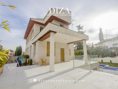 Exterior view of House or chalet for sale in  Madrid Capital  with Air Conditioner and Swimming Pool