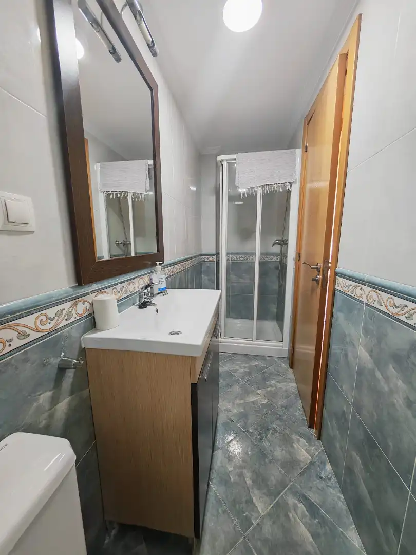 Bany de Apartament de lloguer en Fisterra amb Terrassa, Moblat i Forn